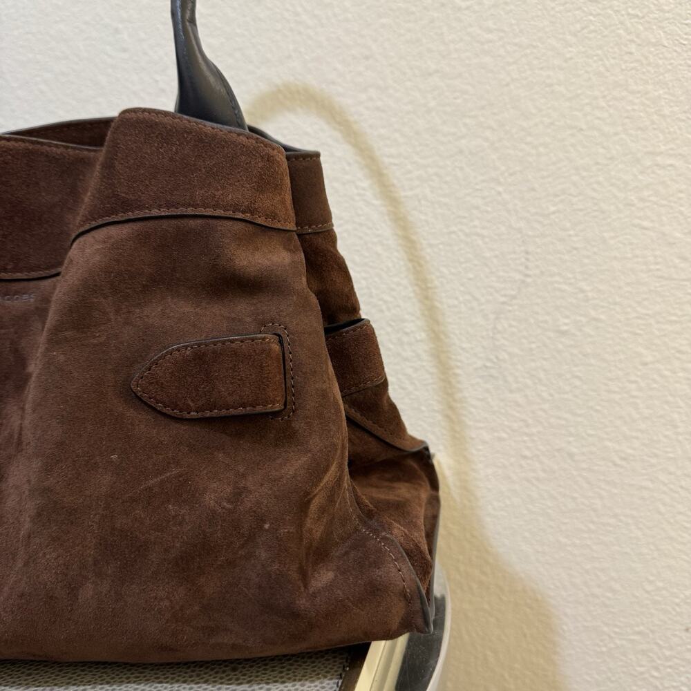 Marc Jacobs Satchel Shoulder bag ‘Dakota’ - Suede Dark Brown - Picture 9 of 16